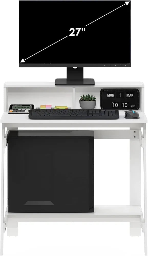 Furinno Simplistic A Frame Computer Desk, Regular, White