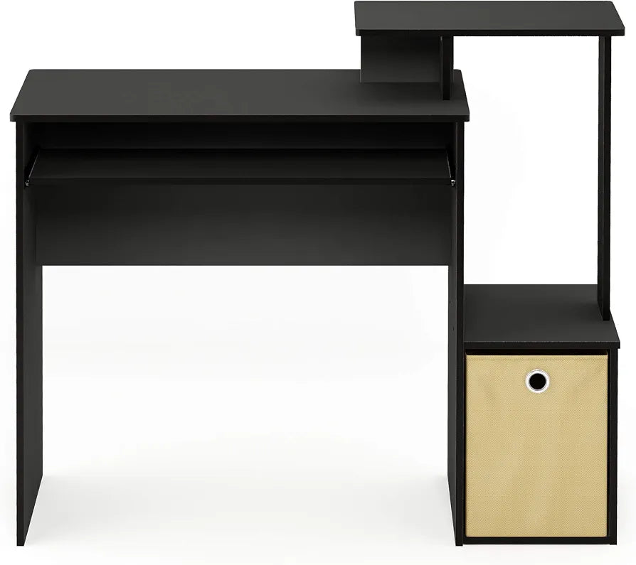 Furinno Econ Multipurpose Home Office Computer Writing Desk, Black/Brown